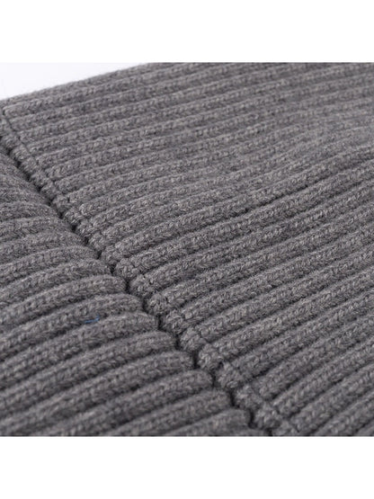 Haila - Solid Rib Knit Cuffed Beanie