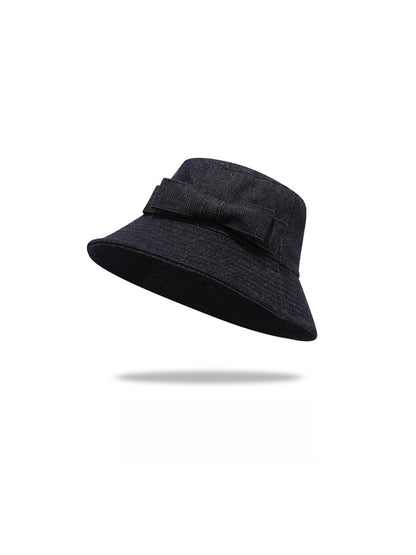 Haila - Bow Detail Flat Top Women's Bucket Hat