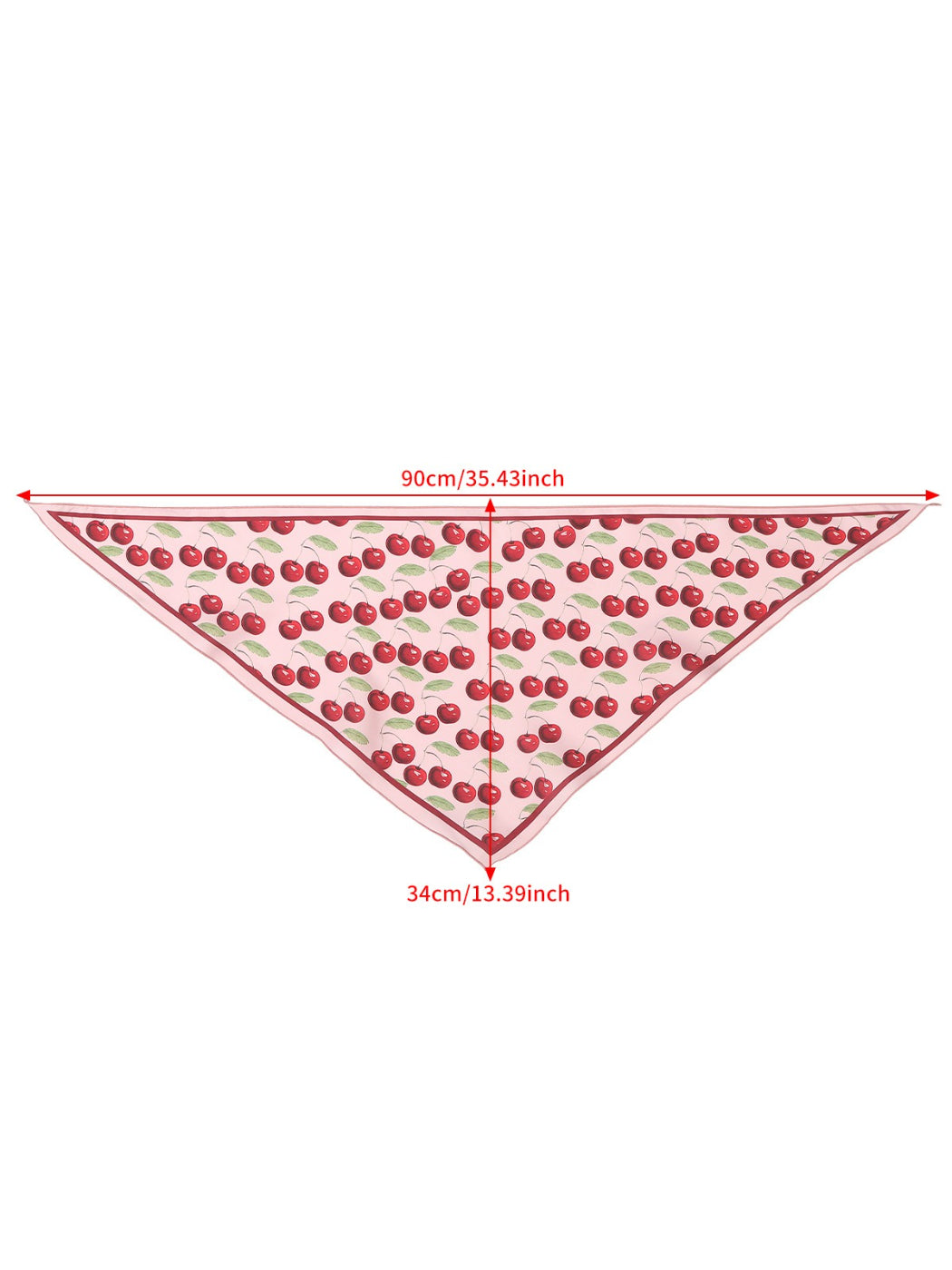 Scarvii Sweet Cherry Print Hair Wrap Scarf
