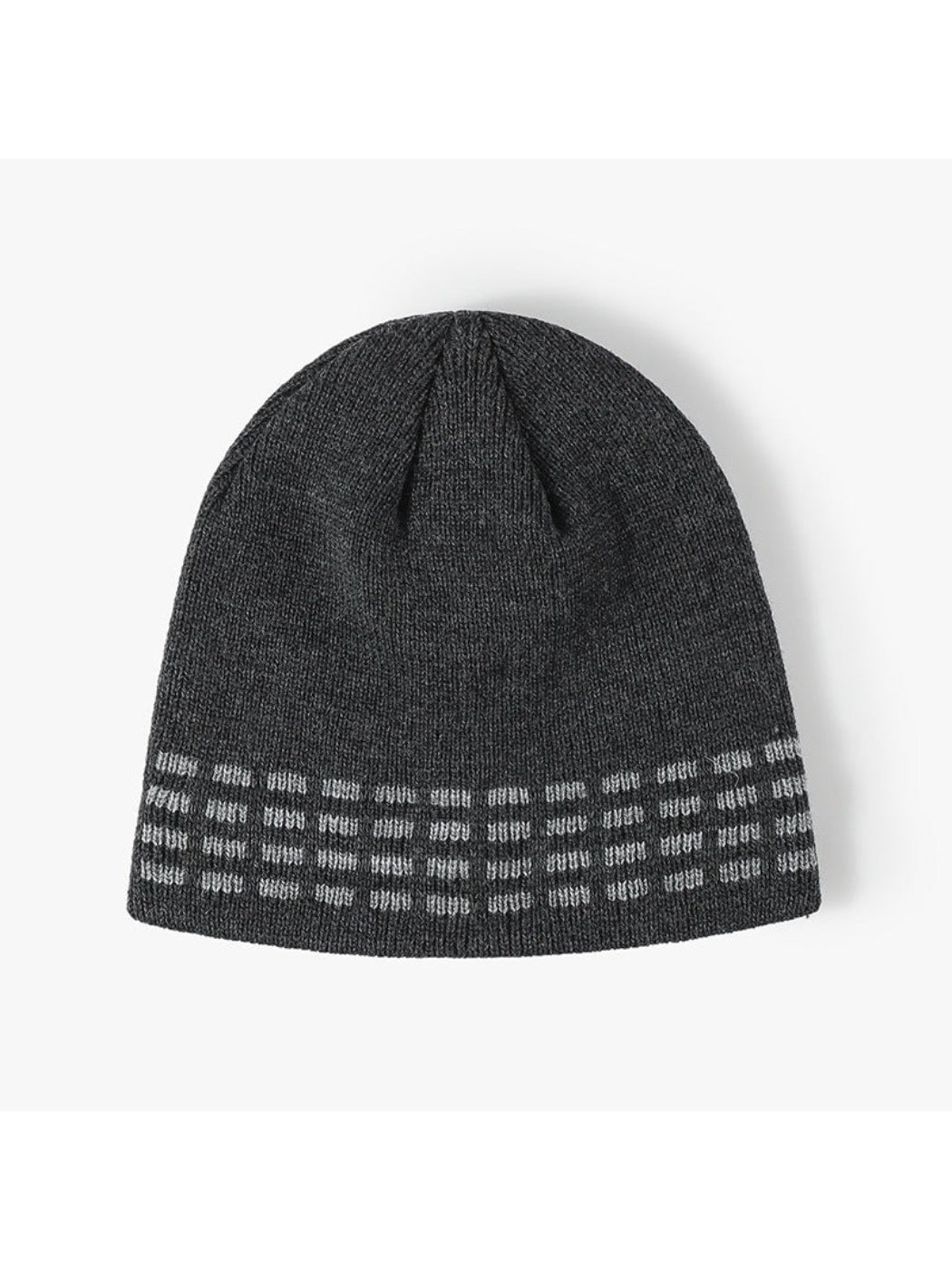 Haila - Contrast Dash Fleece-Lined Knit Beanie