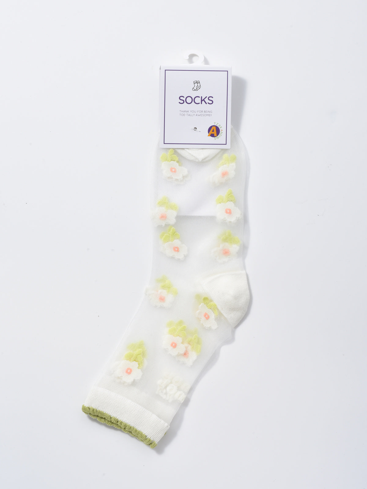 Rufia - Garden Bloom Sheer Crew Socks
