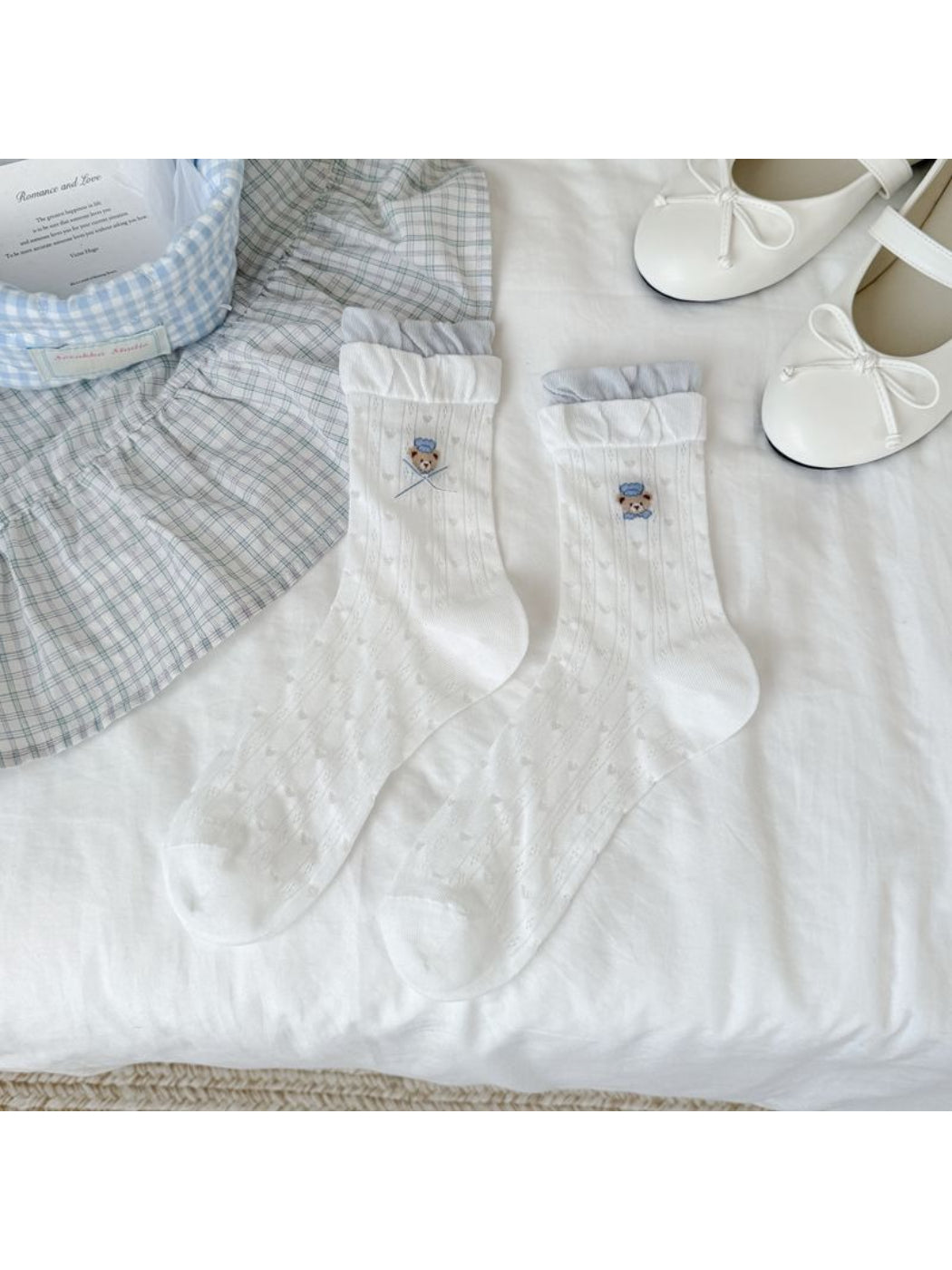 Rufia - Lace Trim Bow Detail Crew Socks product image 7