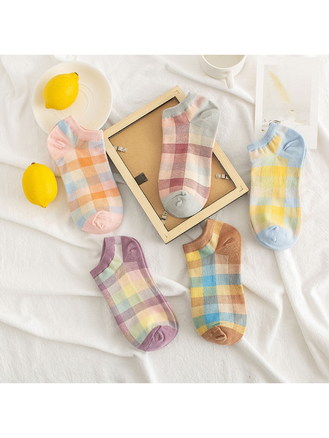 Rufia - Summer Plaid Ankle Socks