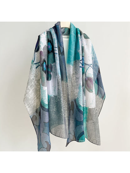Scarvii - Flowing Art Print Summer Wrap Scarf