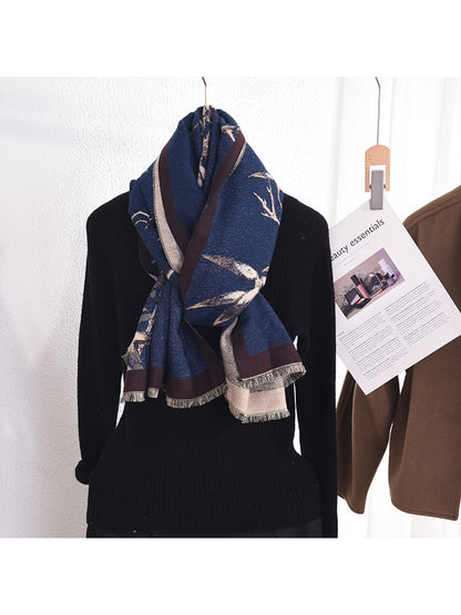 Scarvii - Long Branch Motif Fashion Scarf