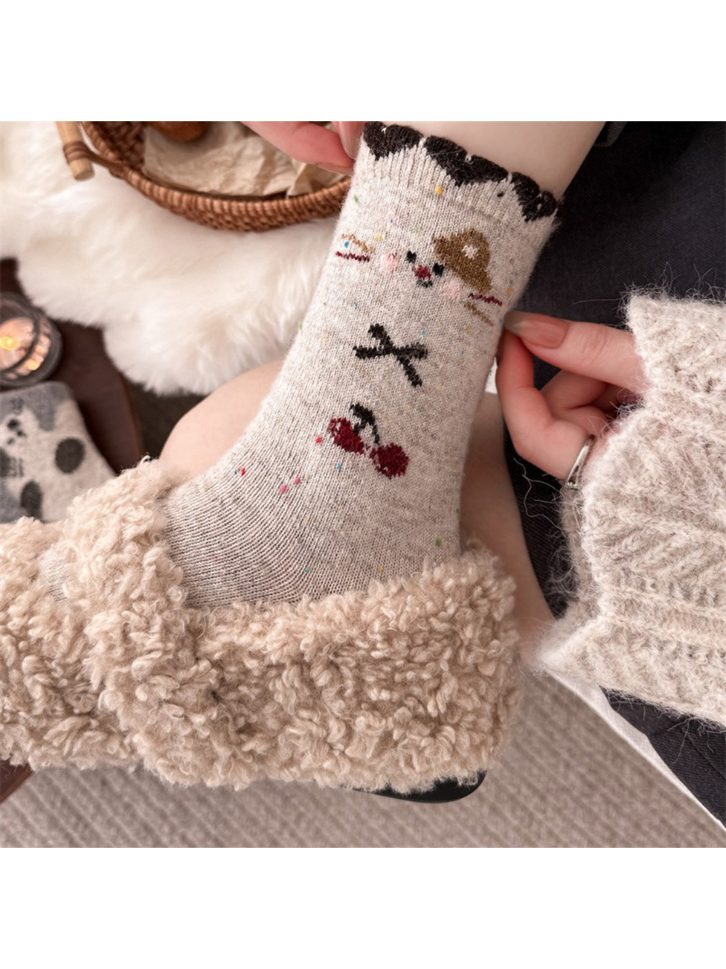 Rufia - Cozy Fuzzy Winter Character Crew Socks product image 1