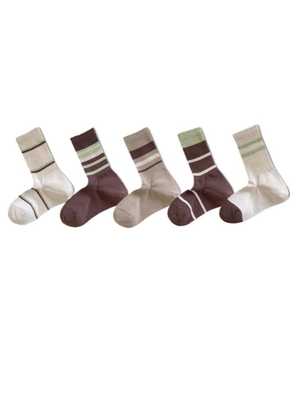 Rufia - Striped Color Block Seamless Socks for Women