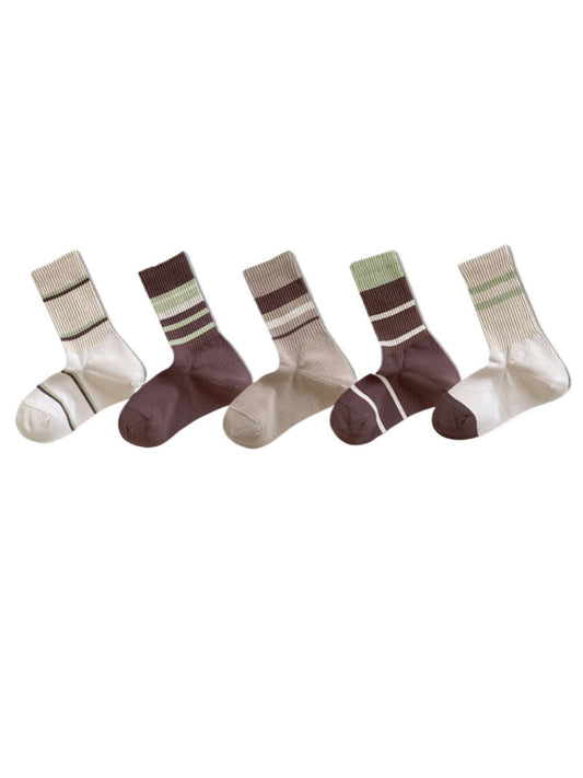 Rufia - Striped Color Block Seamless Socks for Women