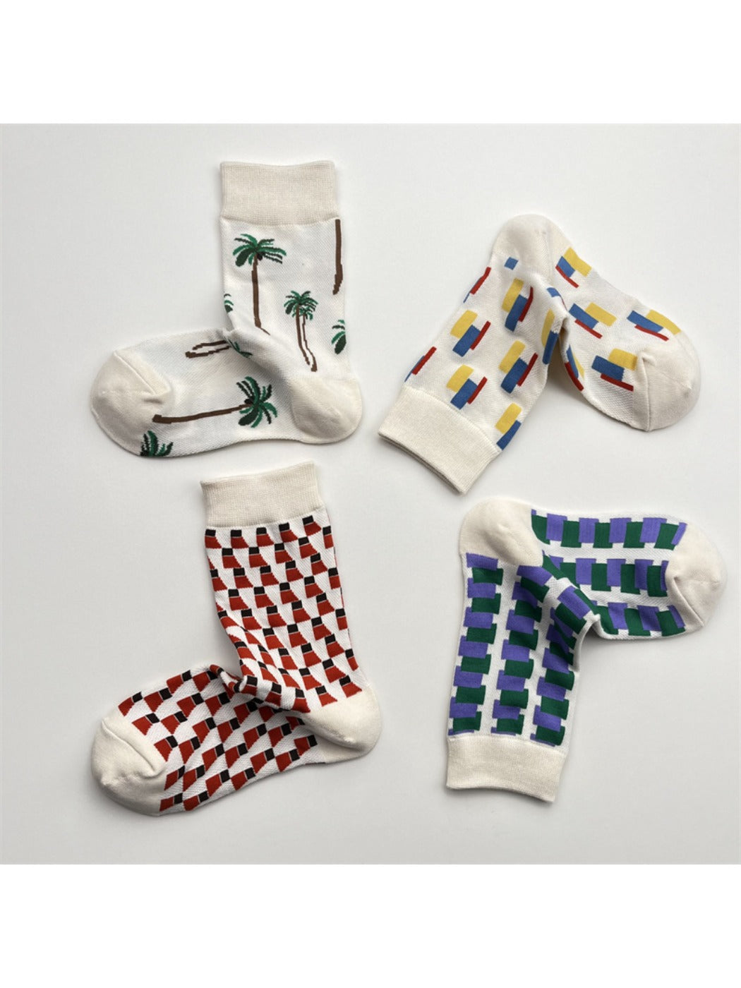 Rufia – Irregular Pattern Crew Socks