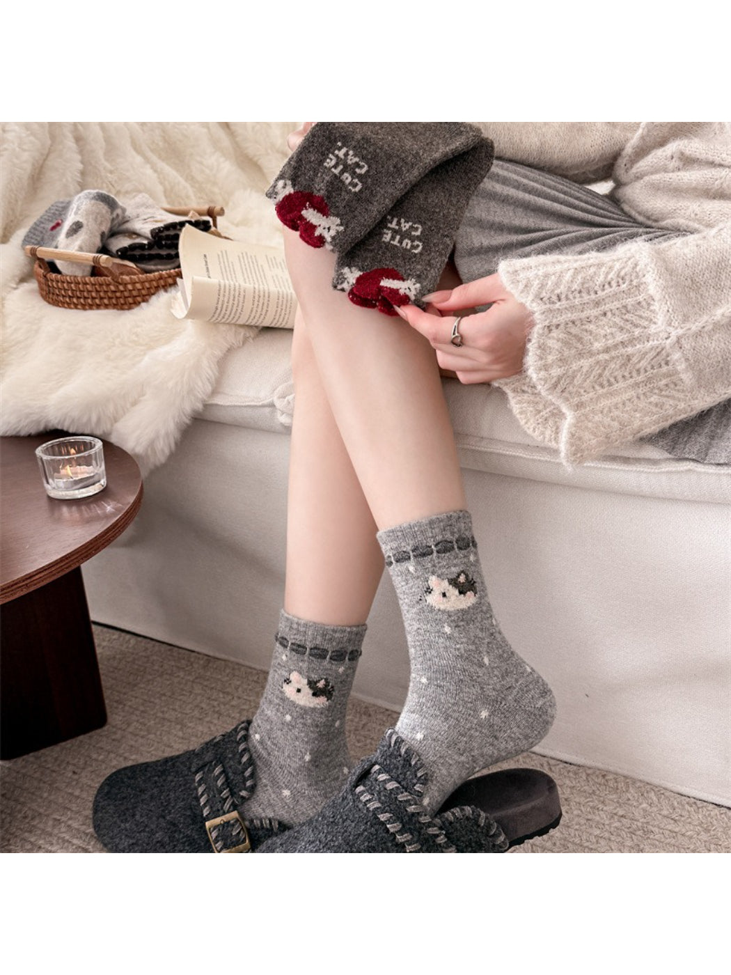 Rufia - Cozy Fuzzy Winter Character Crew Socks product image 3