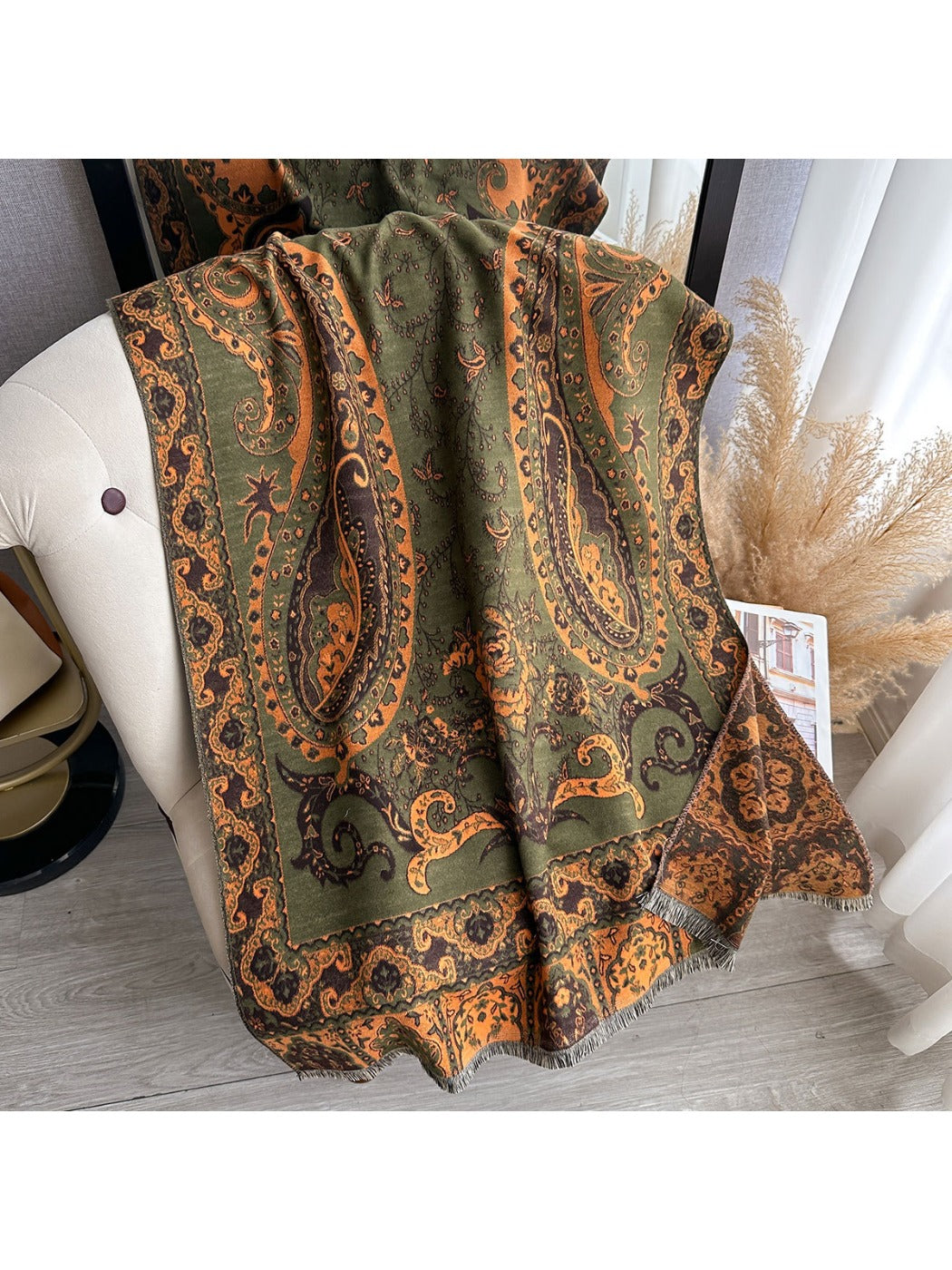 Scarvii - Reversible Paisley Print Scarf & Wrap