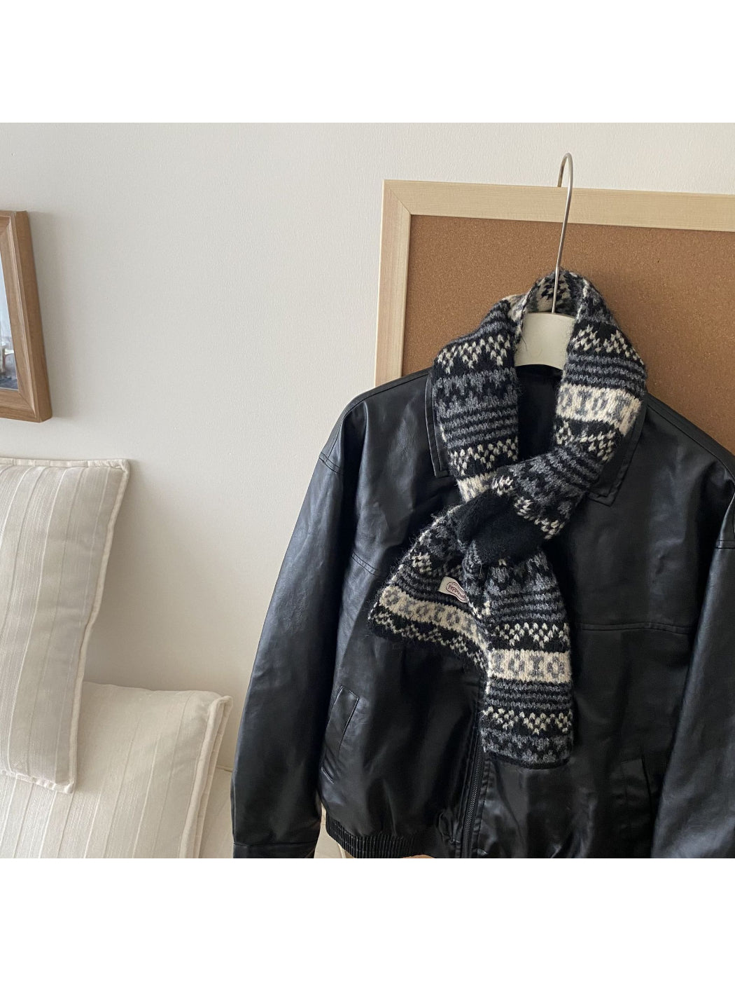 Scarvii - Fair Isle Knit Short Scarf