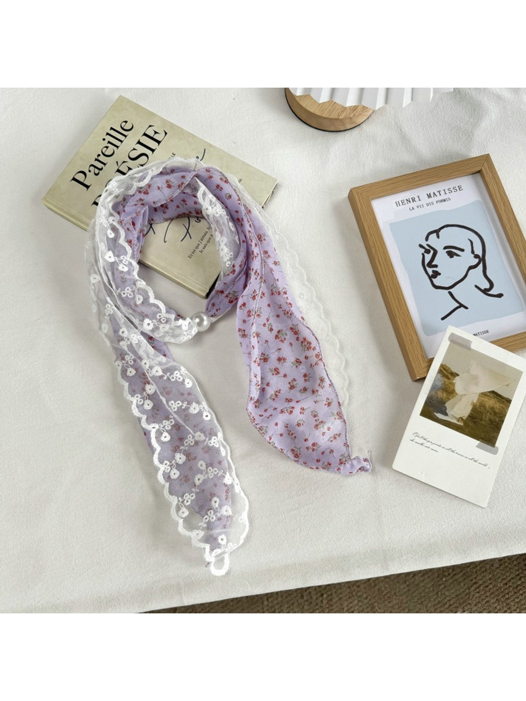 Scarvii - Retro Lace Narrow Decorative Scarf