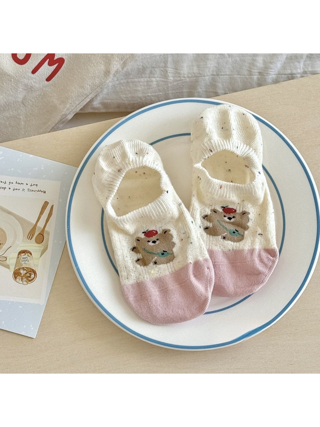 Rufia - Playful Cartoon Print Low Cut Women's Socks