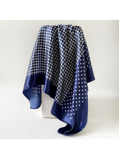 Scarvii - Houndstooth Dot Patchwork Square Scarf