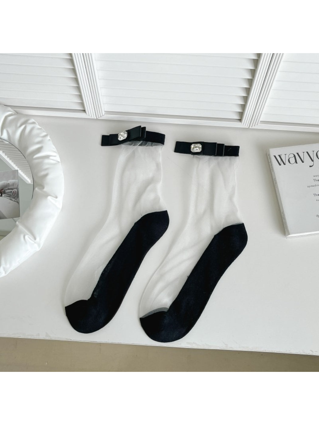 Rufia - Sheer Polka Dot Ruffle Socks product image 6