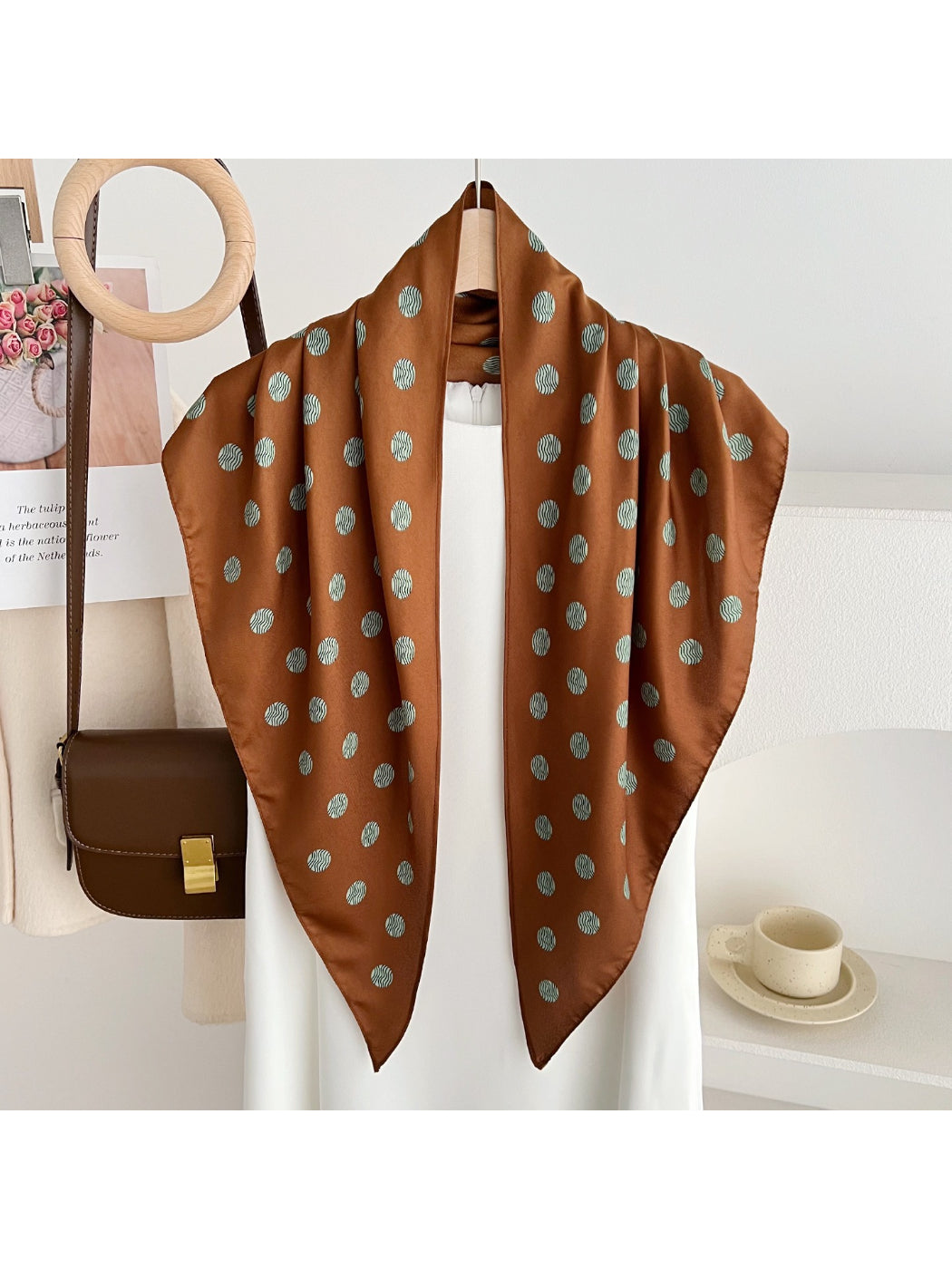 Scarvii Classic Polka Dot Triangle Scarf