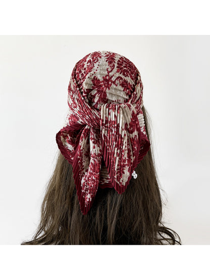 Scarvii - Abstract Leaf Pleated Scarf