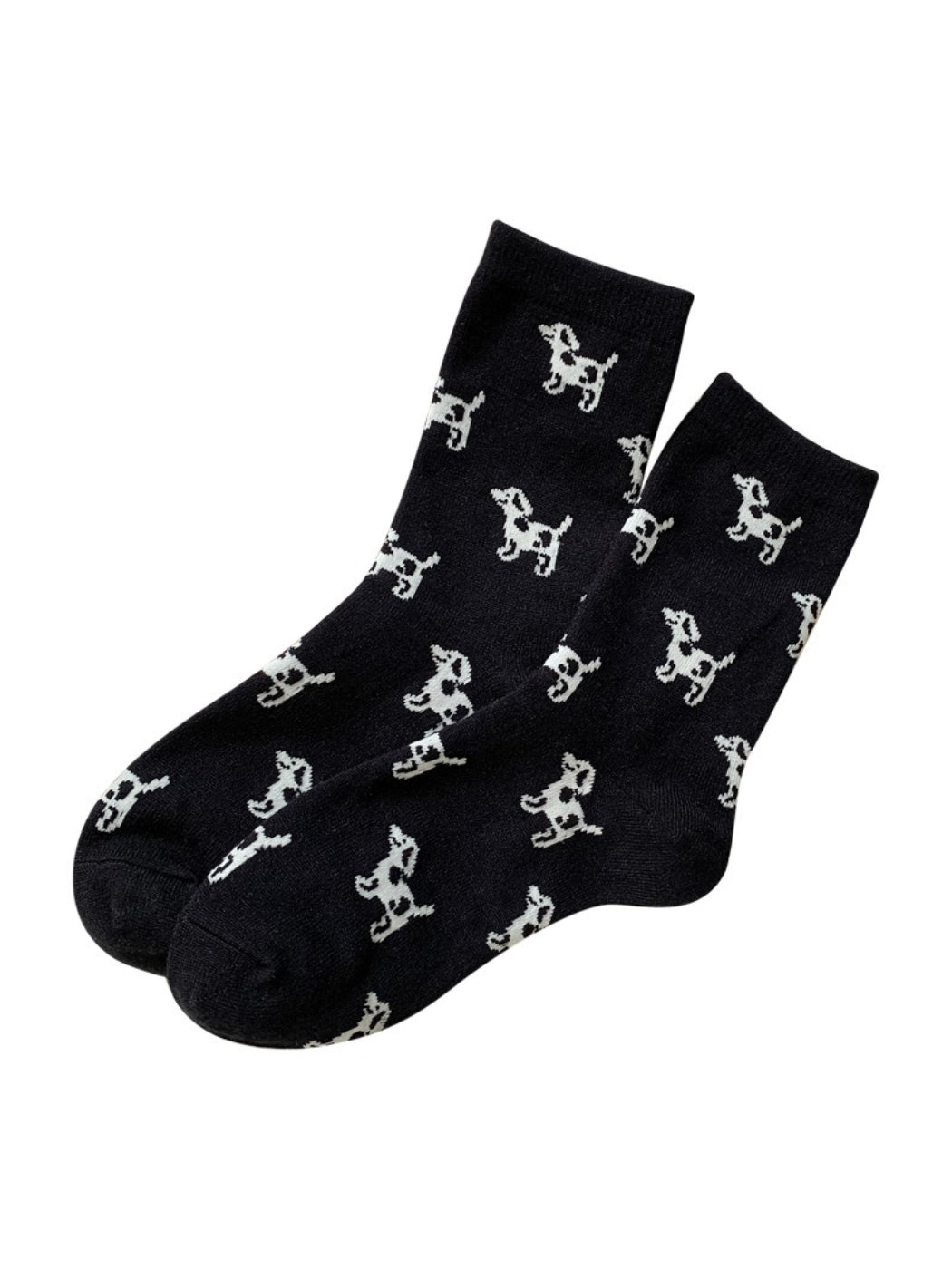 Rufia - Playful Dog Motif Crew Socks