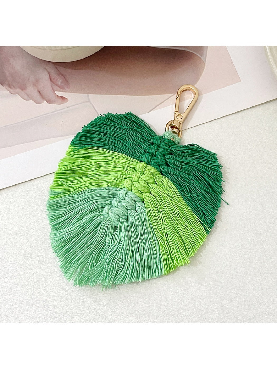 Koco - Bohemian Leaf Keychain with Tassel