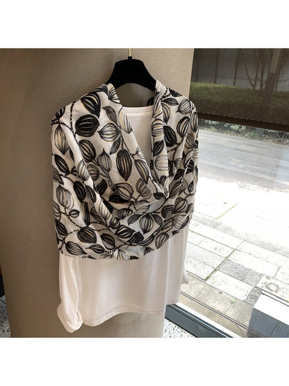 Scarvii - Minimal Printed Everyday Draped Wrap Scarf