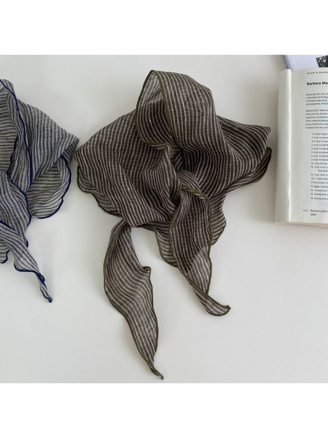 Scarvii Subtle Striped Triangle Scarf