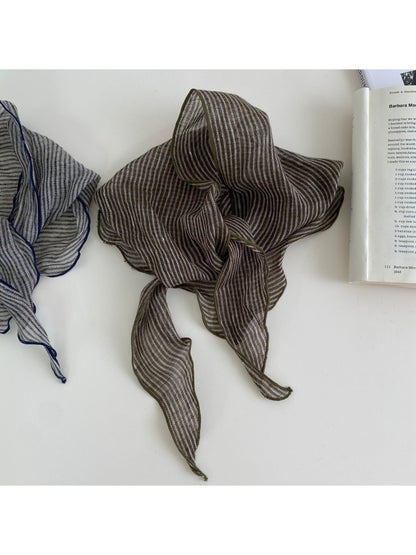 Scarvii Subtle Striped Triangle Scarf