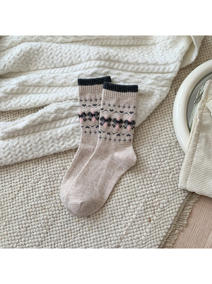 Rufia – Cozy Colorblock Crew Socks