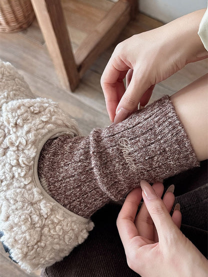Rufia - Heathered Ribbed Crew Socks