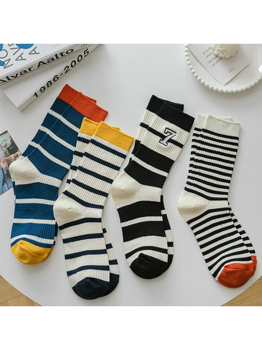 Rufia - Y2K Colorblock Stripe Crew Socks product image 1
