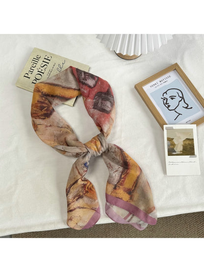 Scarvii - Soft Tone Patterned Square Scarf