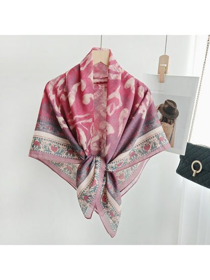 Scarvii Abstract Floral Square Scarf