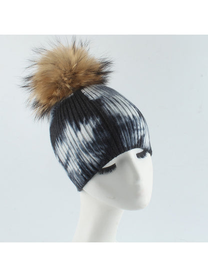Haila - High Crown Striped Knit Beanie