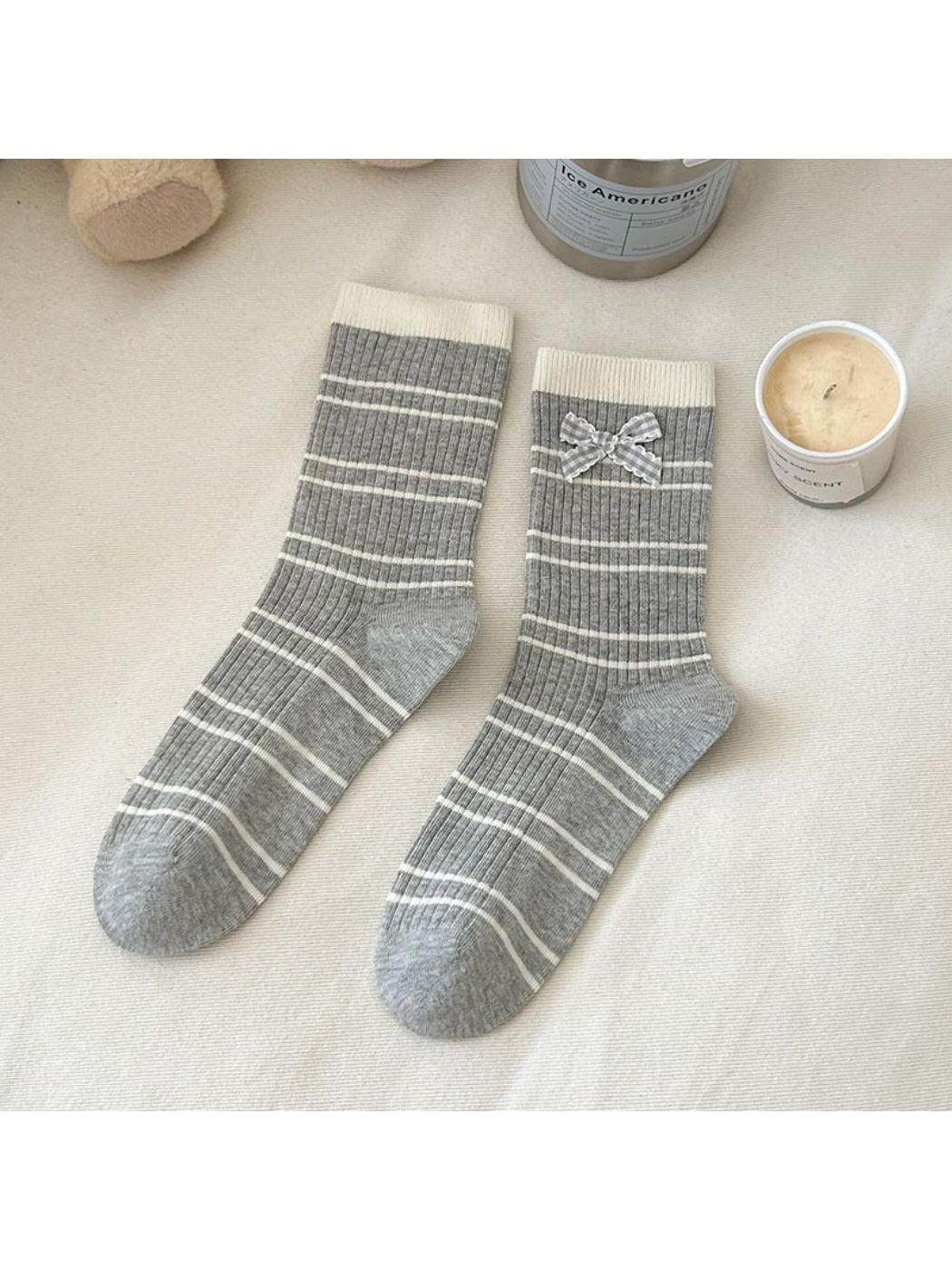 Rufia - Preppy Stripe Bow Crew Socks product image 7