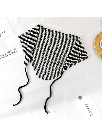 Scarvii - Striped Tie Strap Triangle Bandana