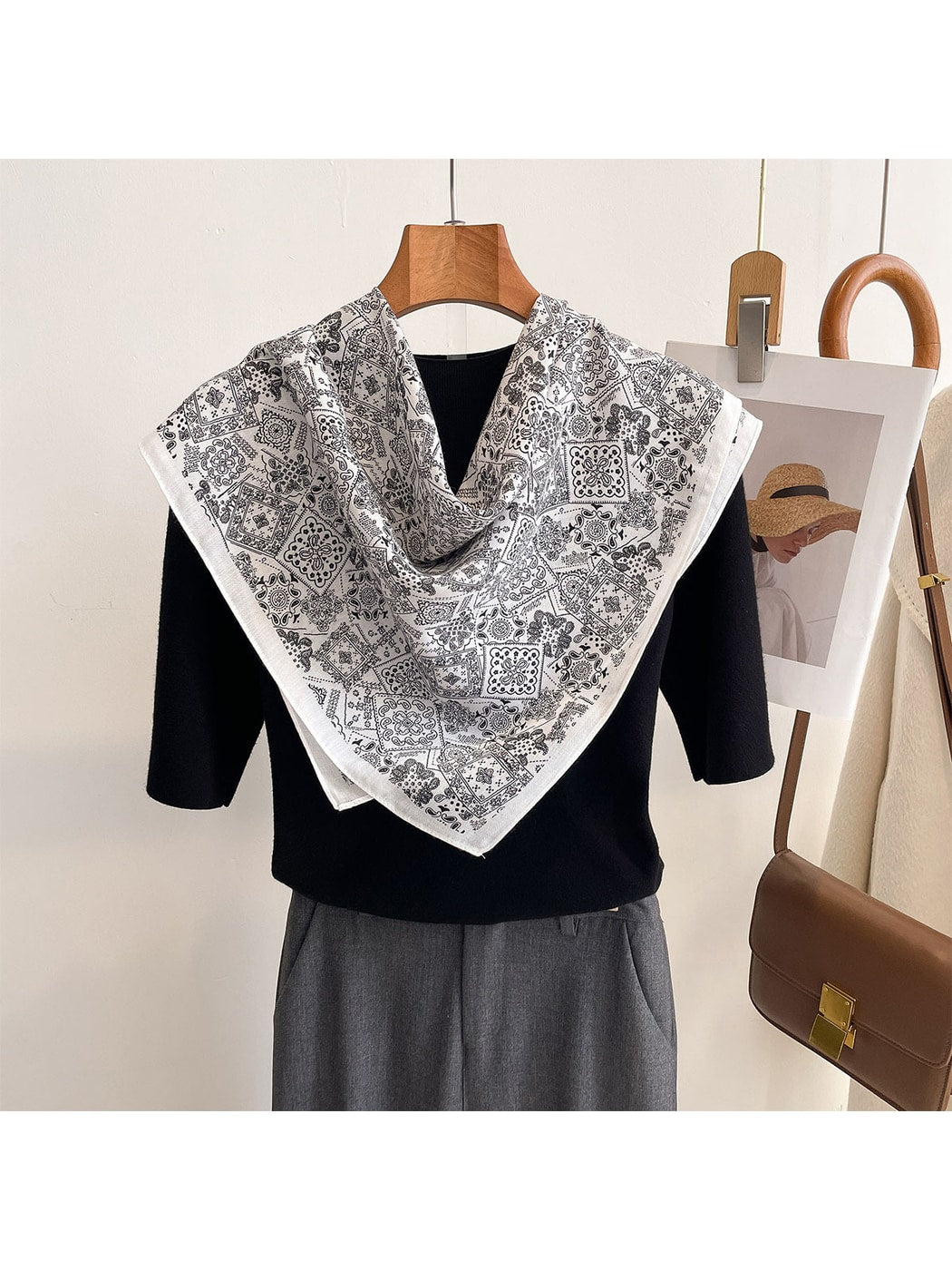 Scarvii - Painterly Floral Fashion Square Scarf