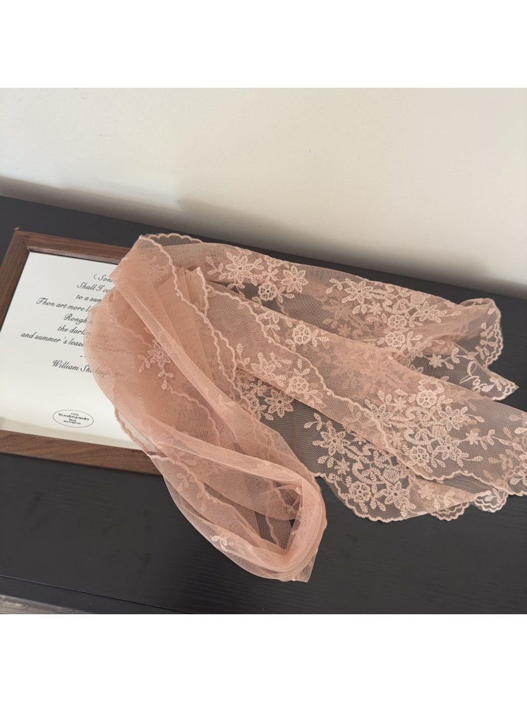 Scarvii - Vintage Embroidered Long Lace Scarf