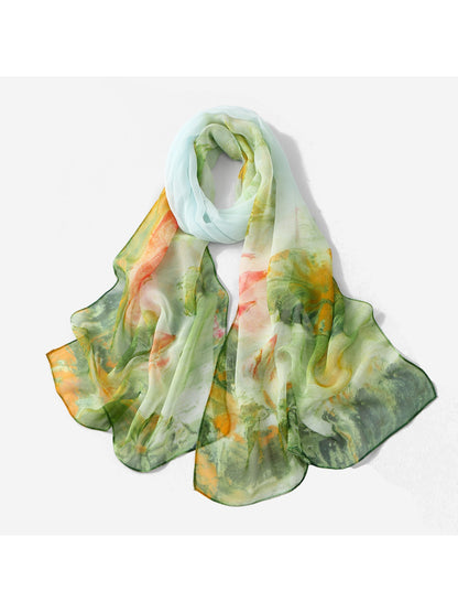 Scarvii - Spring Summer Watercolor Floral Scarf