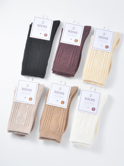 Rufia - Solid Color Mid-Calf Socks