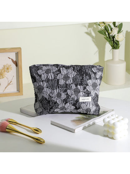 Cosbai - Floral Jacquard Toiletry Bag Cosmetic Pouch