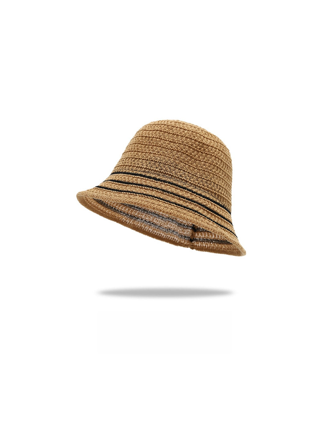 Haila - Striped Trim Round Crown Bucket Hat