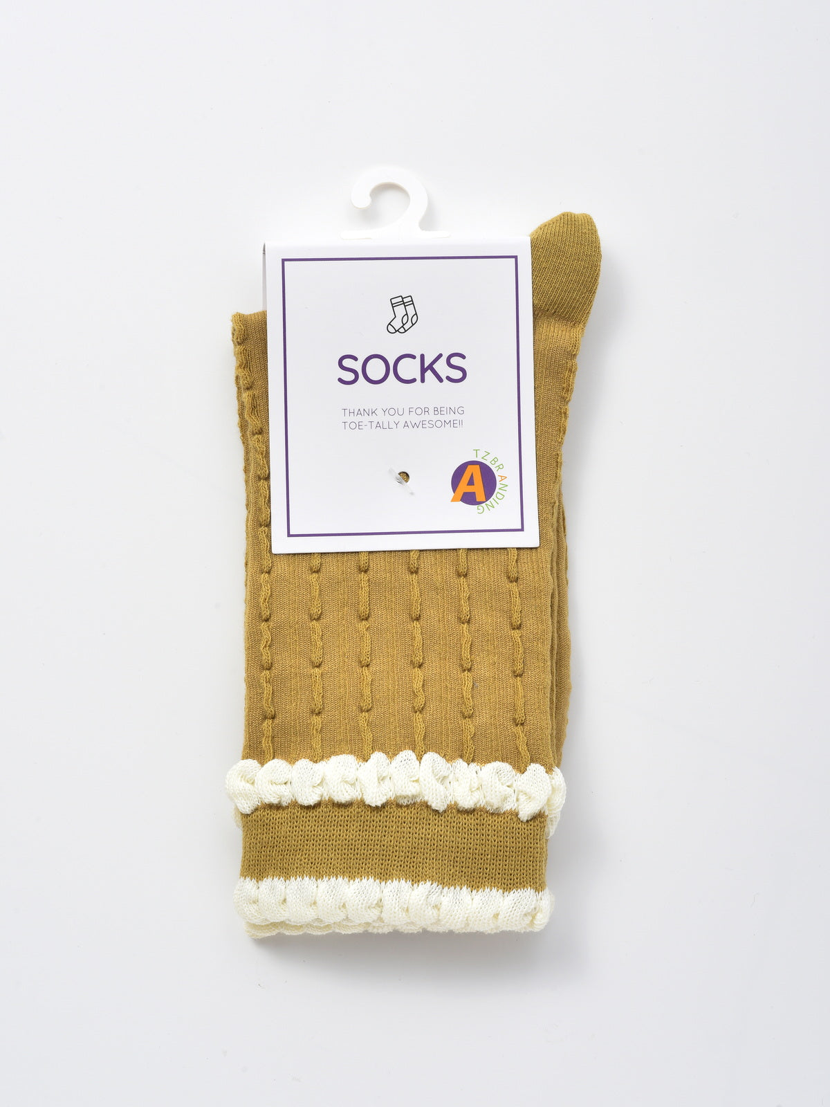 Rufia - Ruffle Trim Textured Knit Socks