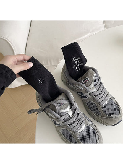 Rufia - Embroidered Smile Text Crew Socks product image 6