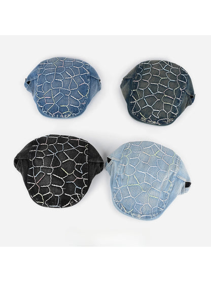Haila Contrast Stitch Vintage Retro Newsboy Cap product image