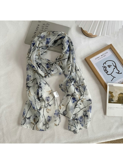 Scarvii - Floral Print Simple Styling Scarf
