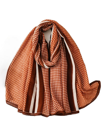 Scarvii - Long Travel Scarf with Geometric Pattern