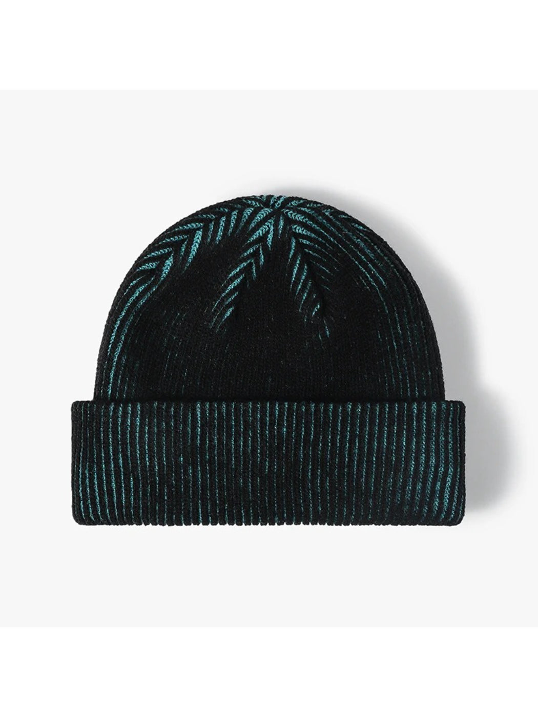 Haila - Contrast-Thread Ribbed Cuffed Knit Beanie