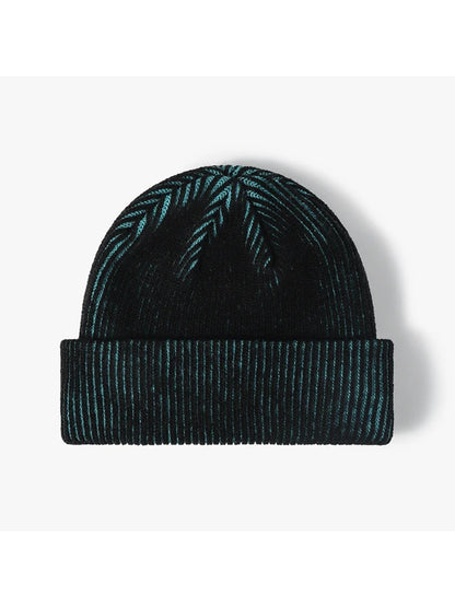Haila - Contrast-Thread Ribbed Cuffed Knit Beanie