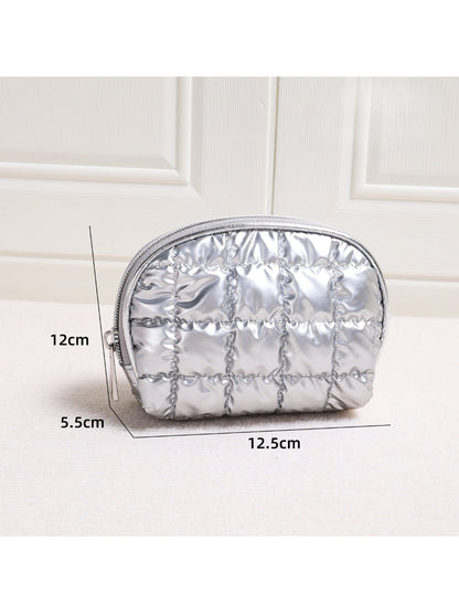 Cosbai Quilted Half Moon Cosmetic Case displayed on a plain background