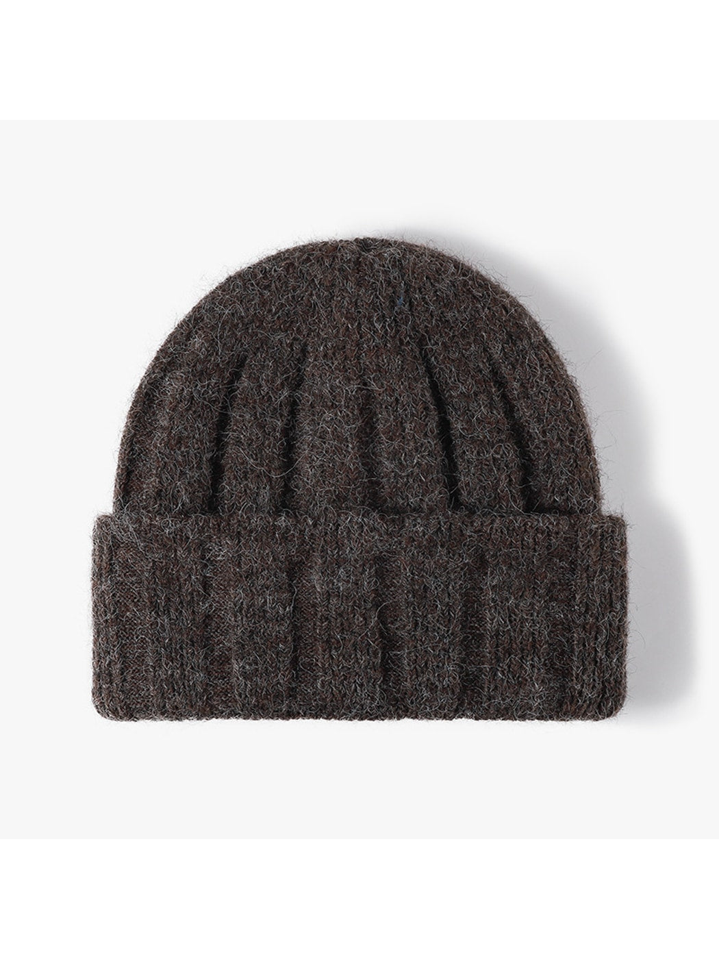 Haila - Round Crown Folded Cuff Knit Beanie